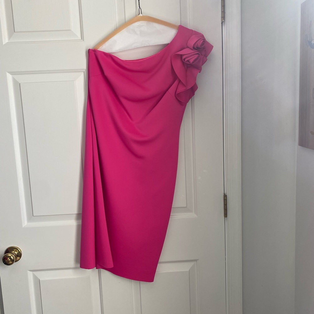 Elegant Pink One-Shoulder Dress
